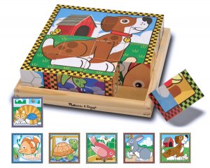Pets Cube Puzzle - 16 piece Melissa & Doug puzzle - Ages 2+