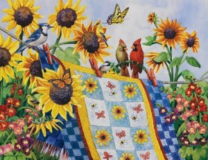 Meeting At the Clothesline - 1000 Large Piece SunsOut puzzle - for Ages 12+