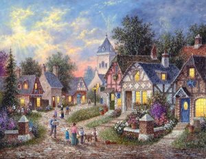 Twilight Village - 1,000 Large Piece SunsOut puzzle - for Ages 12+