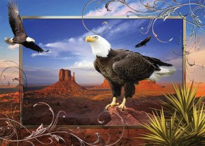 Majestic Eagle - 1,000 piece Ravensburger puzzle - for Ages 12+
