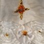 Silk and Satin Handmade Rosette Christening Baptismal Baby Blessing Gown 12 Months