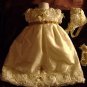 Silk and Satin Handmade Rosette Christening Baptismal Baby Blessing Gown Sz 7