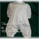 Sweet Custom Cotton Satin Boys Smocked Romper 3 Months