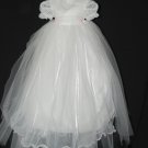 Rachel Custom Cotton and Tulle Tutu Style Christening Gown 0-3 Months