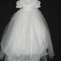 Rachel Custom Cotton and Tulle Tutu Style Christening Gown 0-3 Months