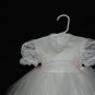 Rachel Custom Cotton and Tulle Tutu Style Christening Gown 0-3 Months