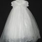 Rachel Custom Cotton and Tulle Tutu Style Christening Gown 6-9 Months