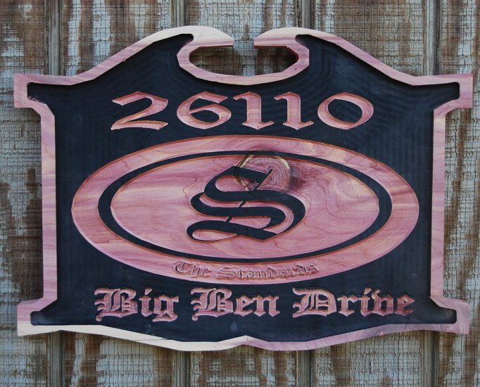 Carved Wood Handmade Address sign plaque for your home decor