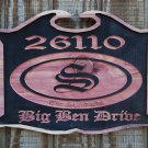 Carved Wood Handmade Address sign plaque for your home decor