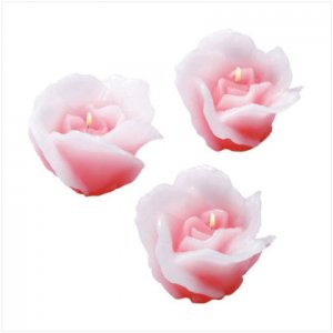 Floating rose candles