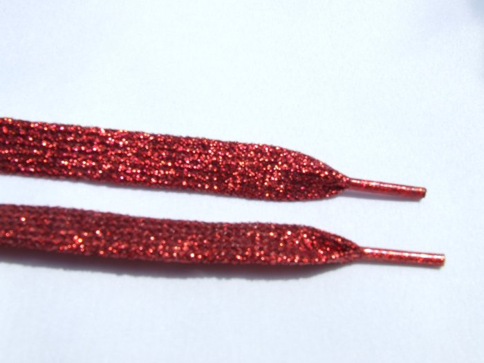 Red Glitter Shoelaces 43\