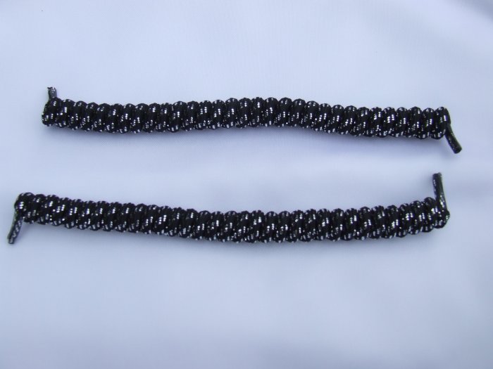 black glitter shoelaces