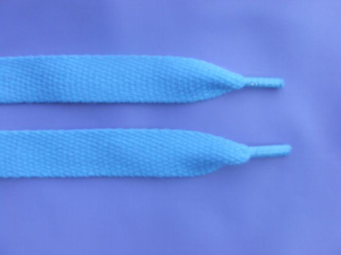 Kids 36" Neon Blue Shoelaces Wide Fat Thick Turquoise