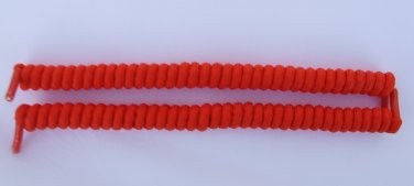 Orange Curly Shoelaces, Curly Laces, Spring Laces