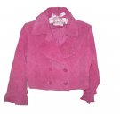 Teen Pink Suede Leather Jacket