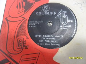 The Dubliners 7in Single Seven drunken nights Columbia