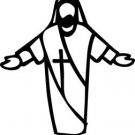 CH103 Christian Religious Decal Sticker - 6" WHITE