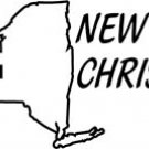 ST029 New York Christian  Decal Sticker - 6" WHITE