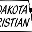 ST031 N. Dakota Christian  Decal Sticker - 6" WHITE
