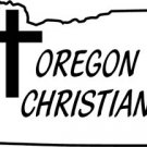 ST034 Oregon Christian  Decal Sticker - 6" WHITE