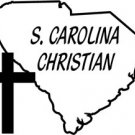 ST036 S. Carolina Christian  Decal Sticker - 6" WHITE