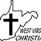 ST044 West Virginia Christian  Decal Sticker - 6" WHITE