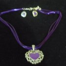 Collar de Corazon purpura