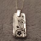 Antiqued Flowers - Necklace Pendant