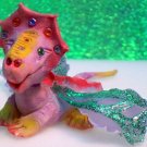 Handcrafted Original Art Sculpture Polymer Clay Dragon ITEM#PR0093
