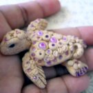 Handcrafted Original Art Sculpture Polymer Clay Jewelry Sea Turtle Brooch PR00325