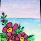 ACEO Original Art Card the size 3.5 inches by 2.5 inches of a trading card Title Seascape