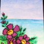 ACEO Original Art Card the size 3.5 inches by 2.5 inches of a trading card Title Seascape