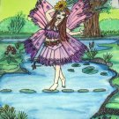 Watercolor Original Art 9inx12in (22.9cmx30.5cm) title Crossing The Stream