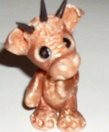 Handcrafted Original Art Sculpture Polymer Clay Dragon ITEM#PR00533