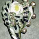 Handcrafted Original Art Sculpture Polymer Clay Jewelry Heart Brooch PR00577