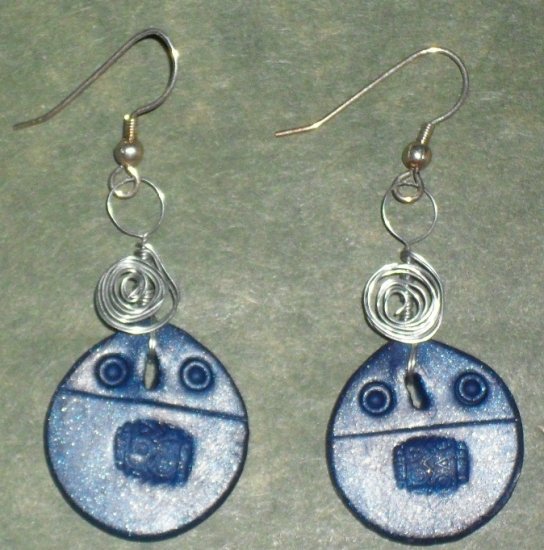 Handcrafted Original Wire Warped Art Earrings CR0089