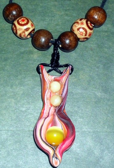 Handcrafted Original Art Jewelry Pendant Necklace CR0489