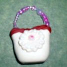 Handcrafted Original Art Sculpture Polymer Clay Miniature HandBag Pendant CR00832