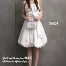 CLUBWEAR EVENING DRESS WHITE COTTON SZ S 6