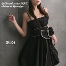 CLUBWEAR EVENING DRESS BLACK COTTON SZ S 6