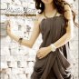 New drap front chiffon&cotton mini party dress top One size