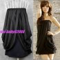 New drap front chiffon&cotton mini party dress top One size