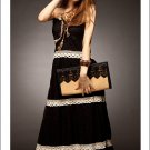 New fashion lace strap long party evening dress One size