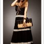 New fashion lace strap long party evening dress One size