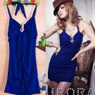 Sexy v-neck halter backless mini dress top Size S