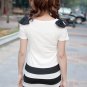 Pearl necklace bowknots cotton party dress top one size