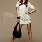 Sexy off-shoulder womens cotton top/blouse t-shirt mini dress