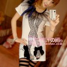 New fashion lace covers beads long tops dress one size