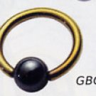 Zircon Ball Closure Rings with Hematite Ball