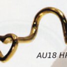 18k Gold Heart Outline Nostril Stud
